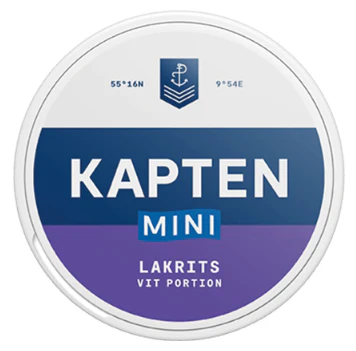 Kapten Vit Lakrits Minisnus